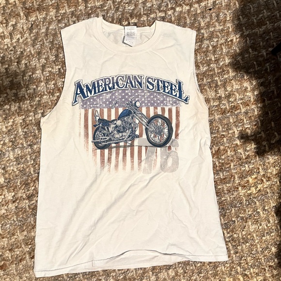 "Biker" button down tank top y2k - Picture 1 of 2